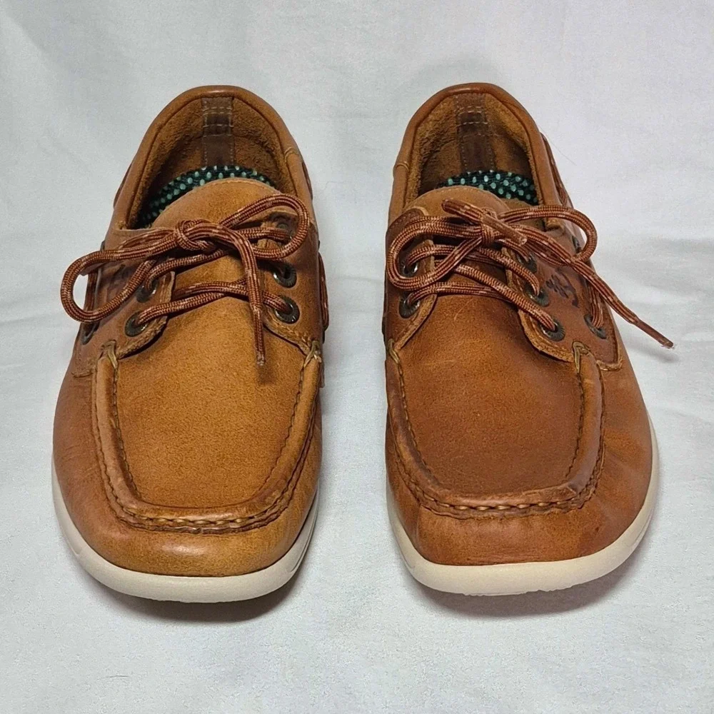 SAS Decksider old sand color mocassin boat shoes mens 8 Medium NEW‎
